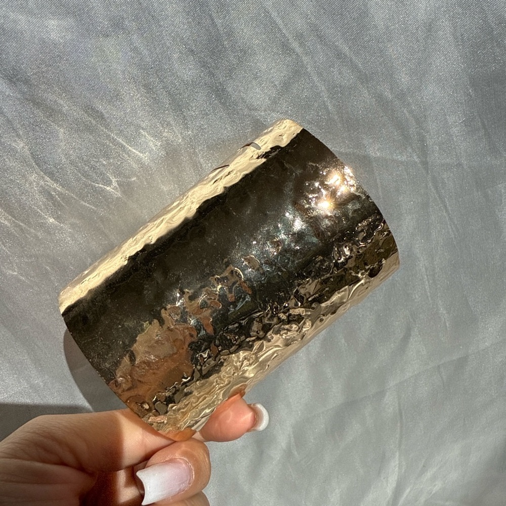 Zara Gold Face Design cuff Bracelet - Picture 3 of 8